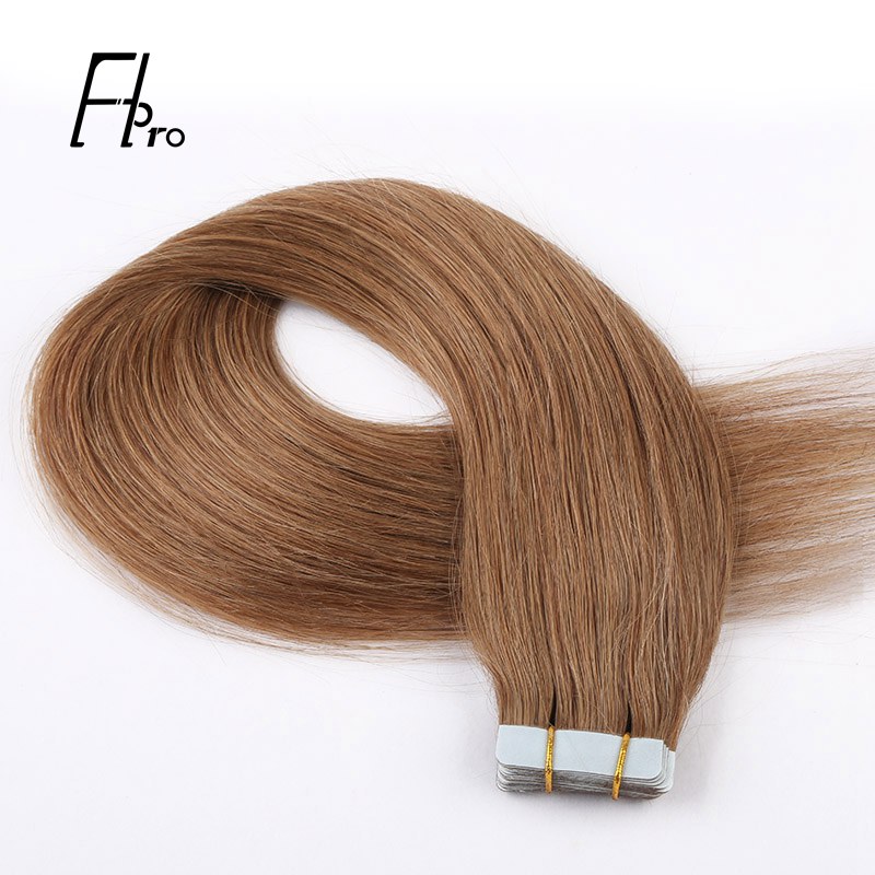 Premium Virgin Hair 6# Tape Hair Extensions Straight 18 inches